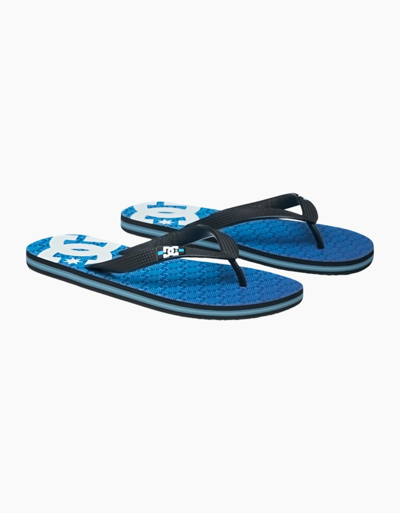 DC Shoes Spray Graffik Flip Flops - Black/Gunmetal