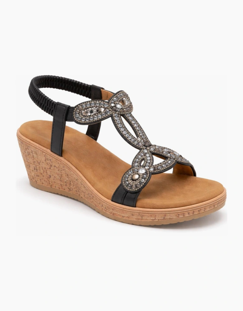 Cipriata ORA Womens Slingback Sandals Black