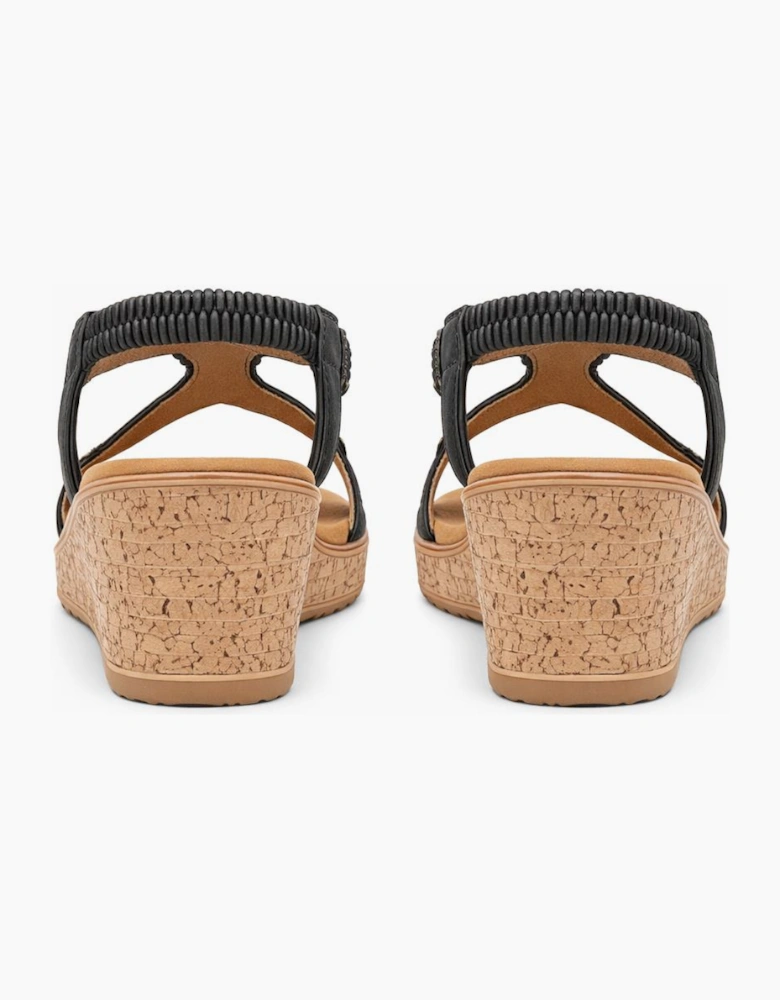 Cipriata ORA Womens Slingback Sandals Black