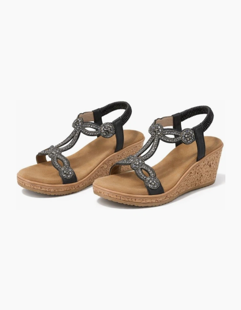 Cipriata ORA Womens Slingback Sandals Black