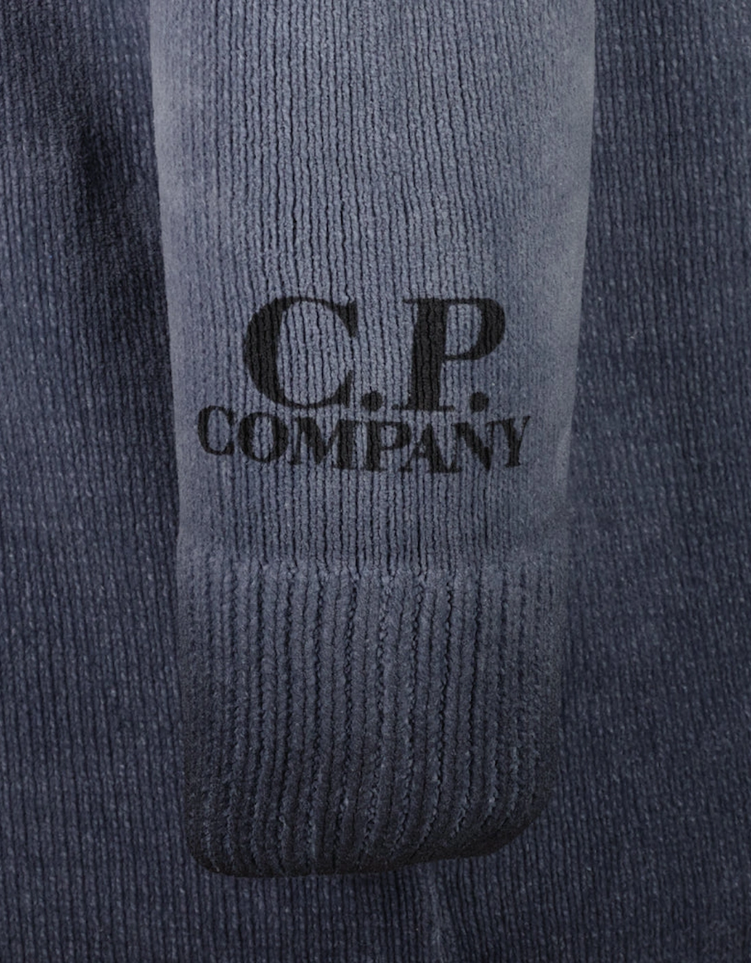 Chenille Crewneck Cuff Logo Knit