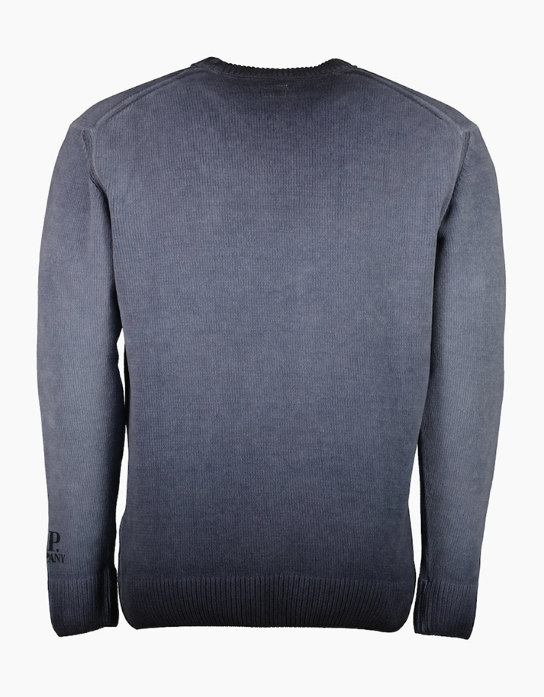 Chenille Crewneck Cuff Logo Knit