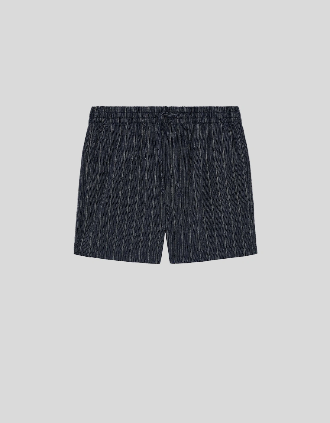 Linen Blend Stripe Shorts