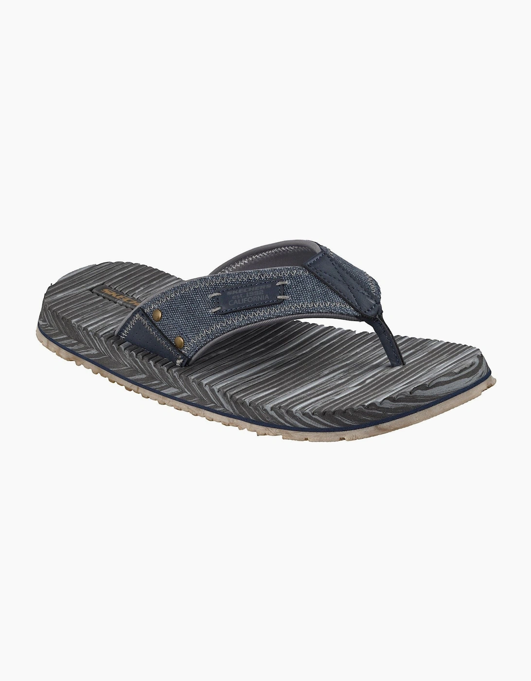 Skechers Quill Textile Men's Navy Flip Flops