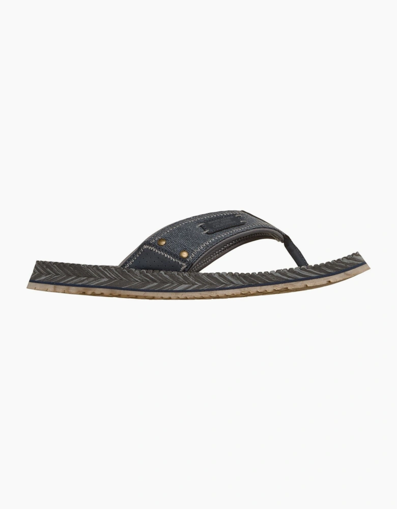 Skechers Quill Textile Men's Navy Flip Flops