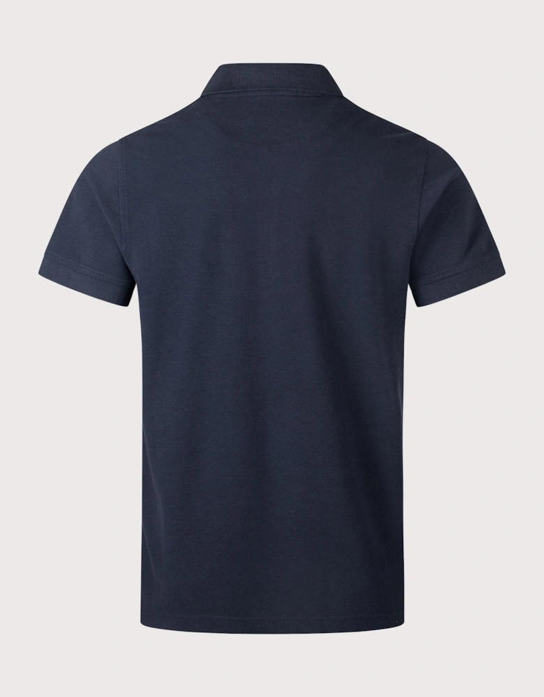 Relaxed Fit Cobb Insert Logo Panel Polo Shirt