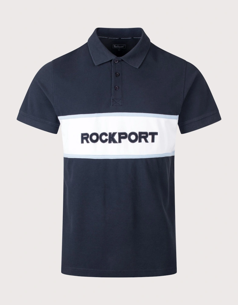 Relaxed Fit Cobb Insert Logo Panel Polo Shirt