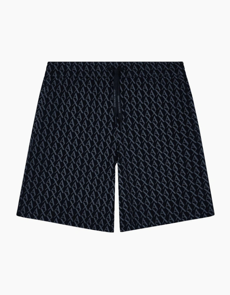 Monogram All Over Black Shorts