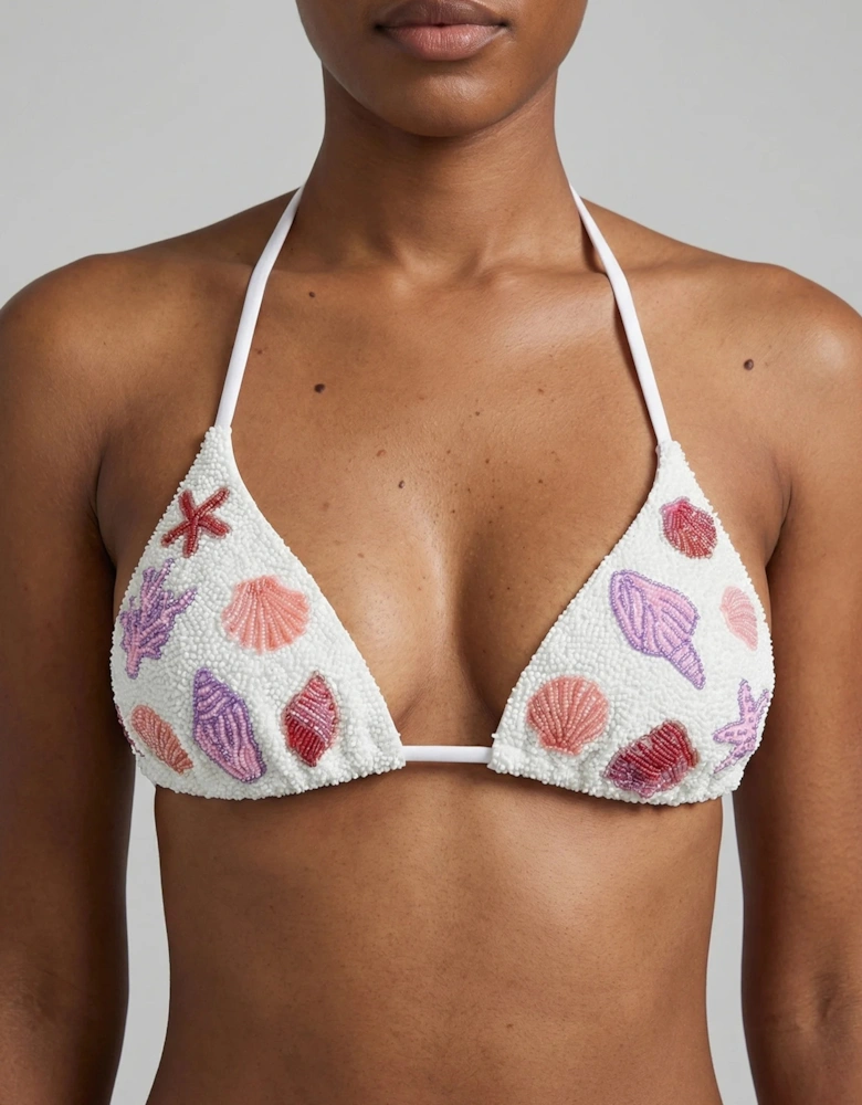 Shell Beaded Bikini Bottom in Stock