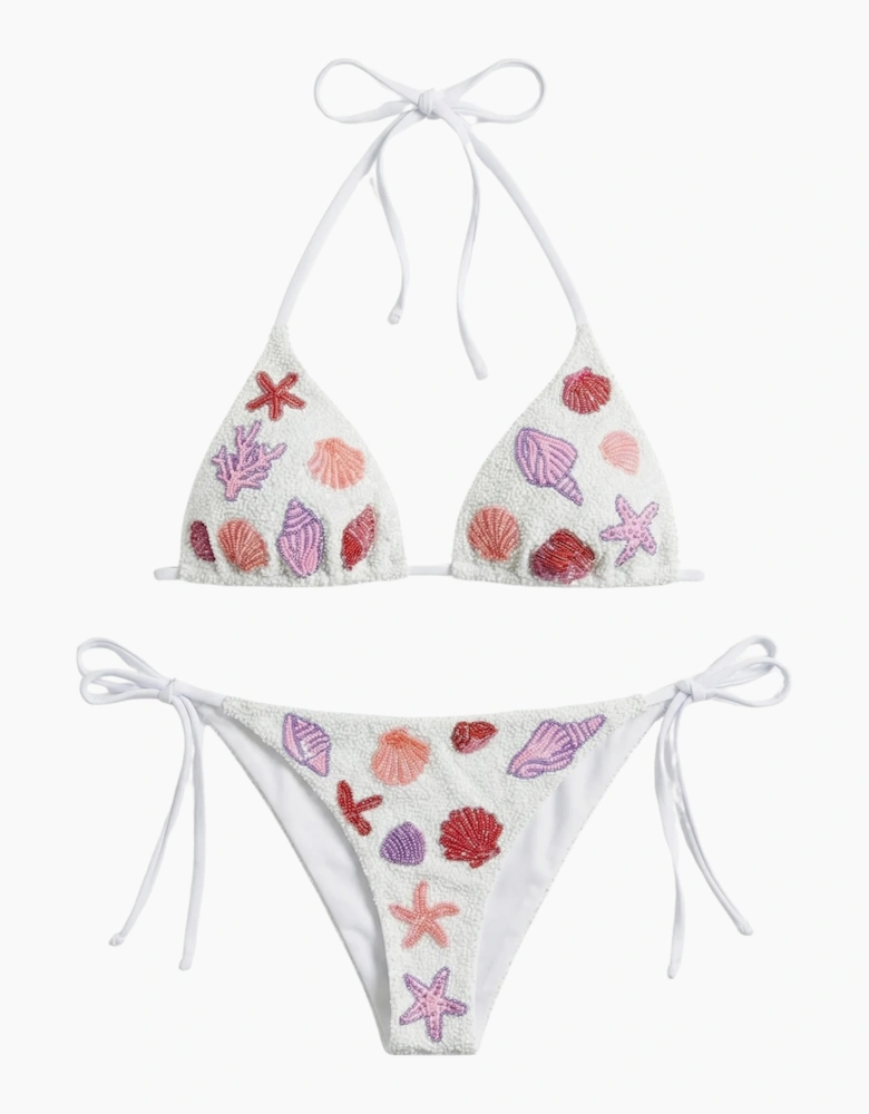 Shell Beaded Bikini Bottom in Stock