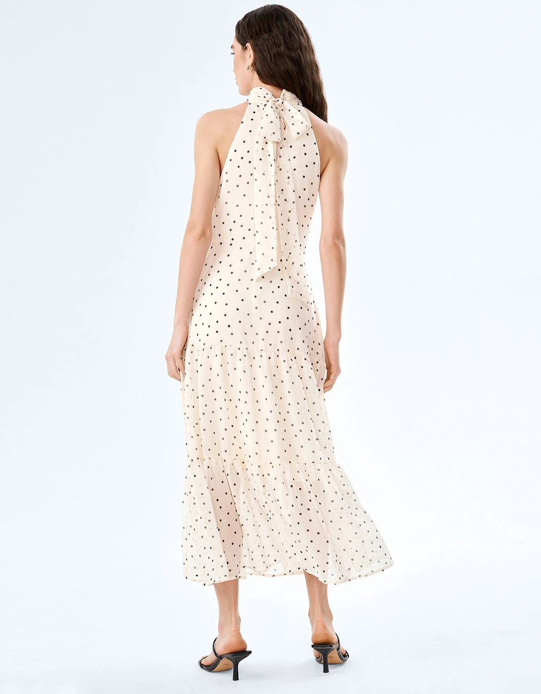 Romeo Dress in White Polka Dot