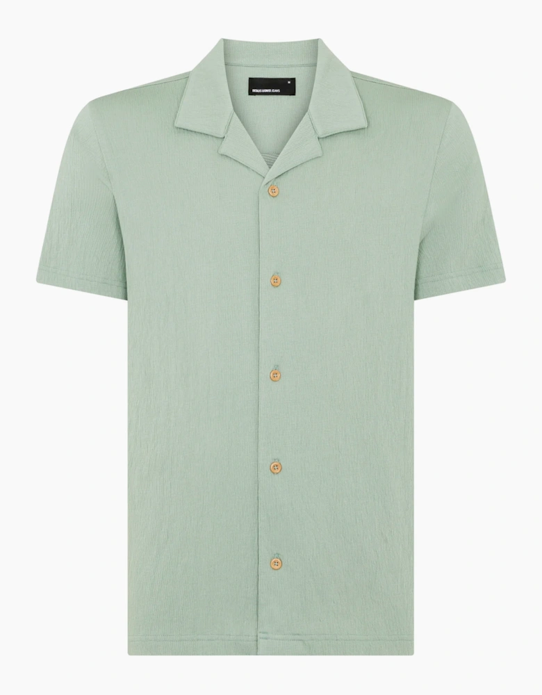 Remus Uomo Cuban collar shirt Iceberg Green