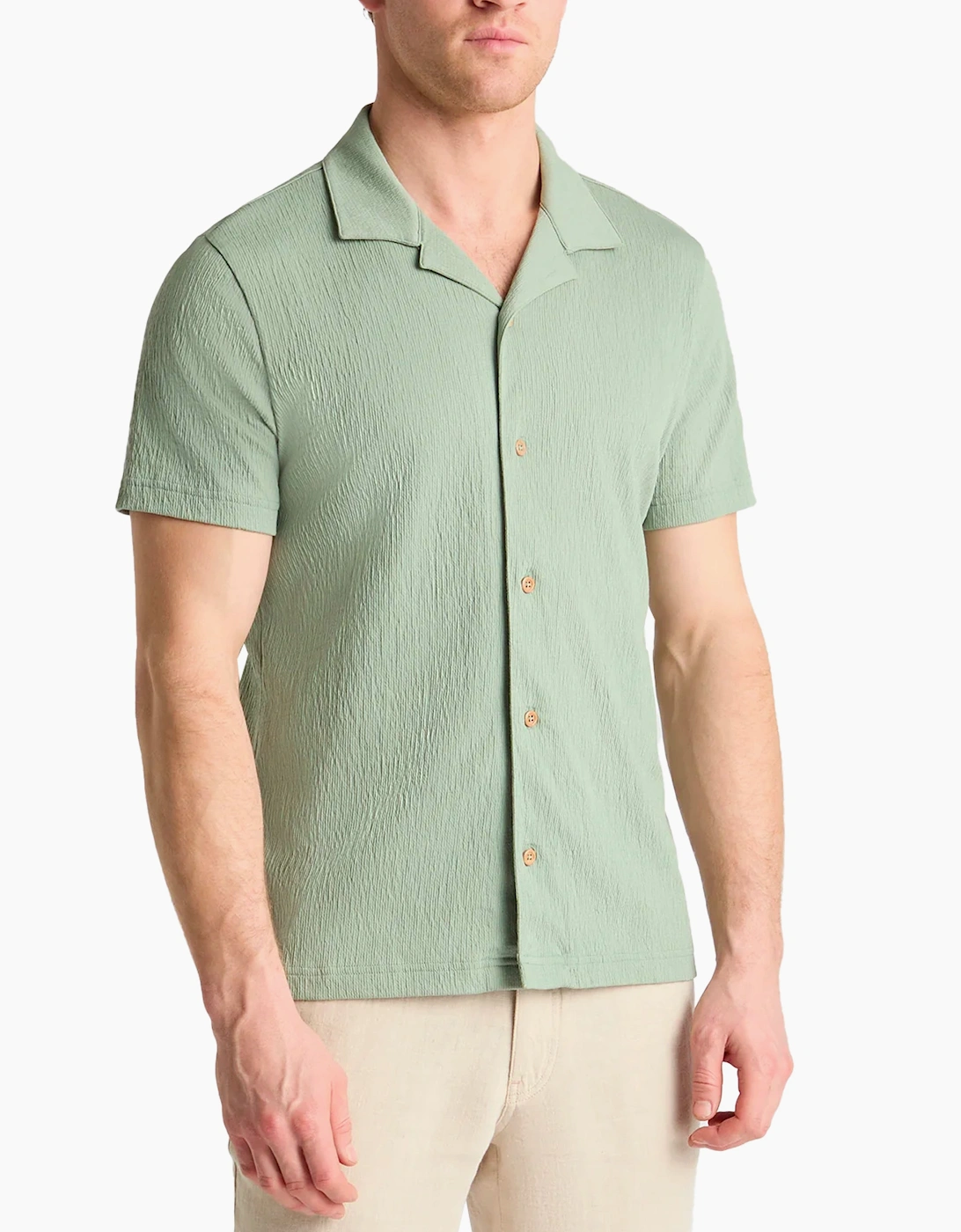 Remus Uomo Men's Remus Uomo Cuban collar shirt Iceberg Green
