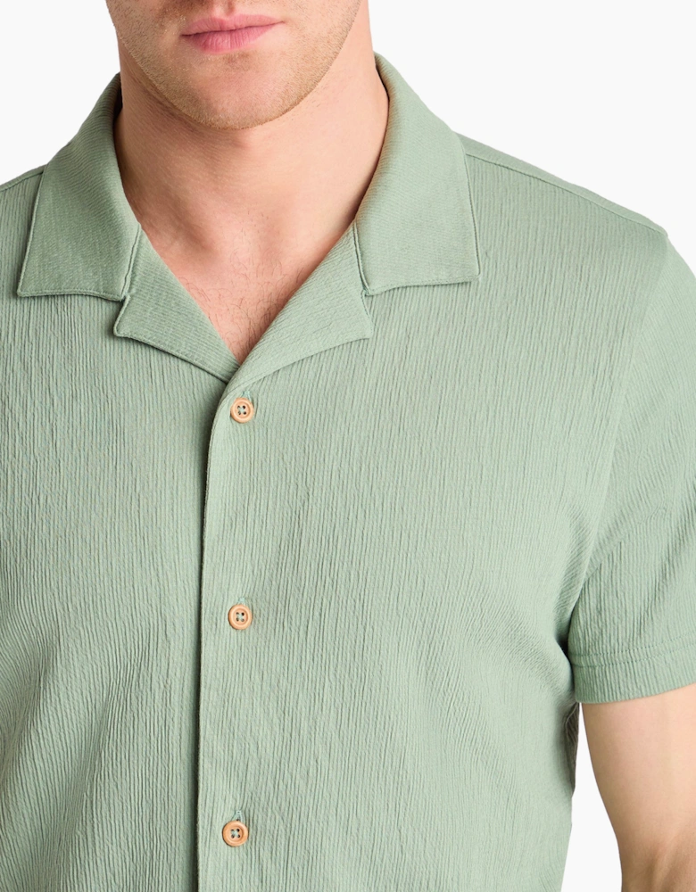 Remus Uomo Cuban collar shirt Iceberg Green