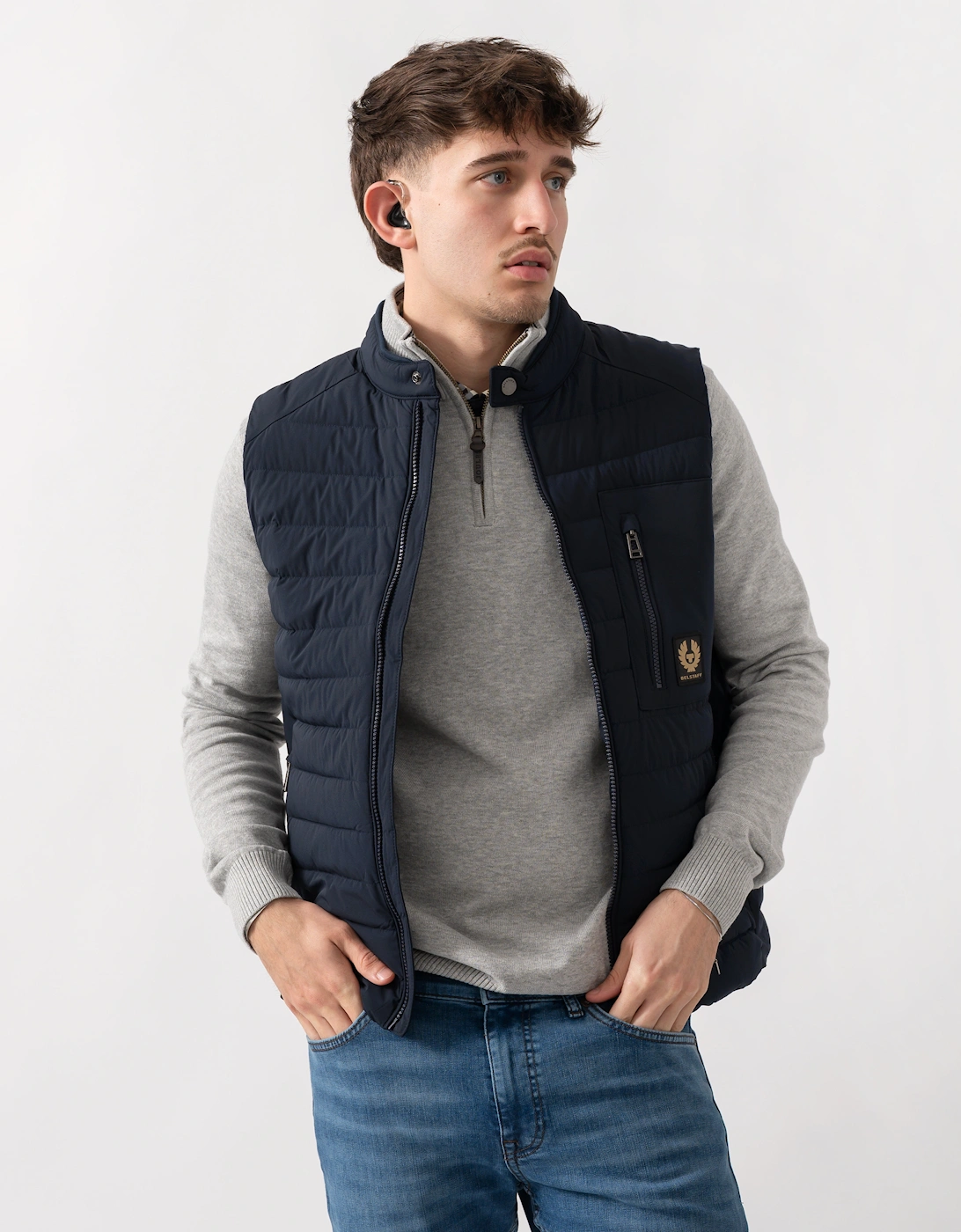 Belstaff Chassis Mens Gilet - Dark Ink