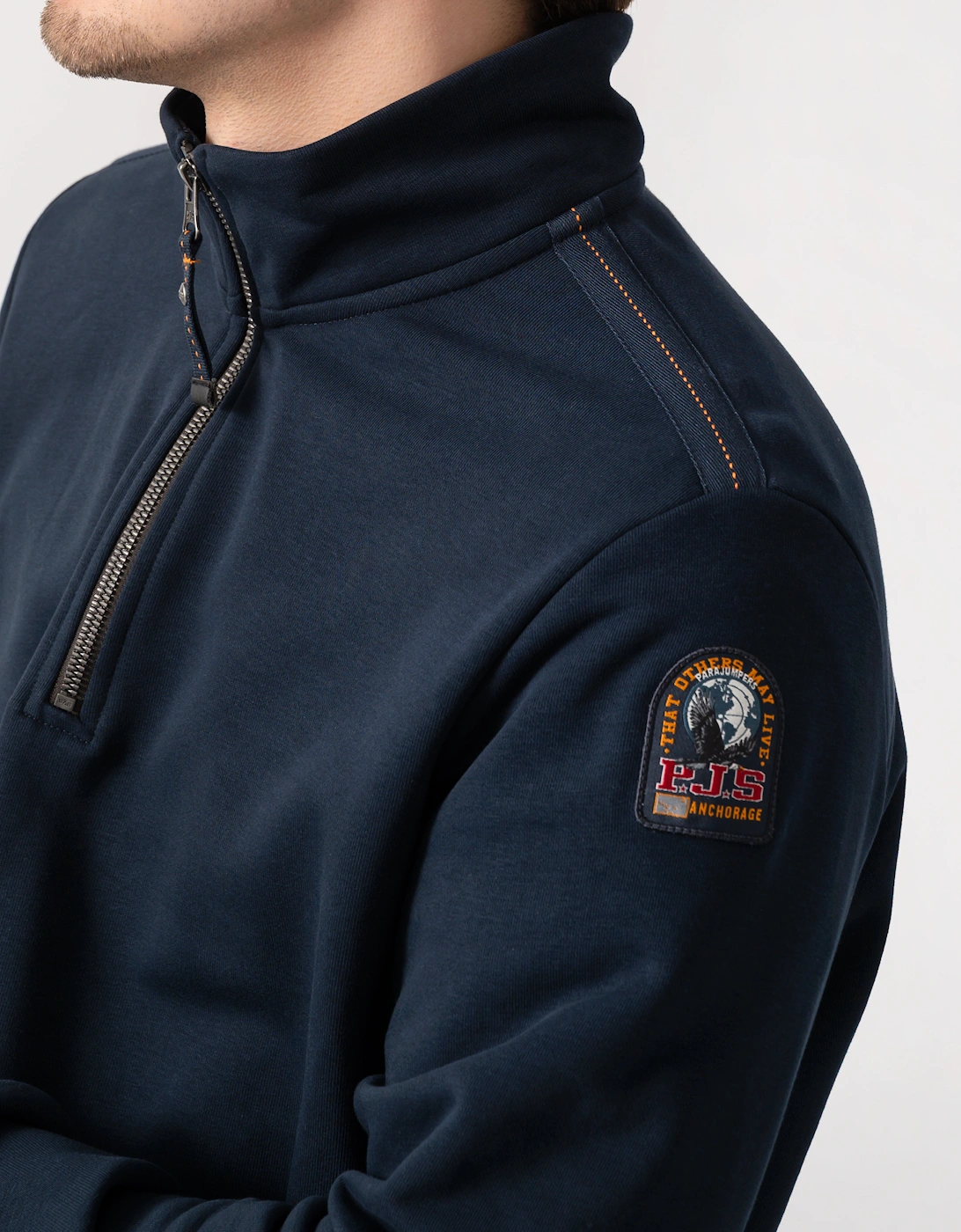 Parajumpers Broad Peak Mens 1/4 Zip Sweatshirt - Blue Navy 316