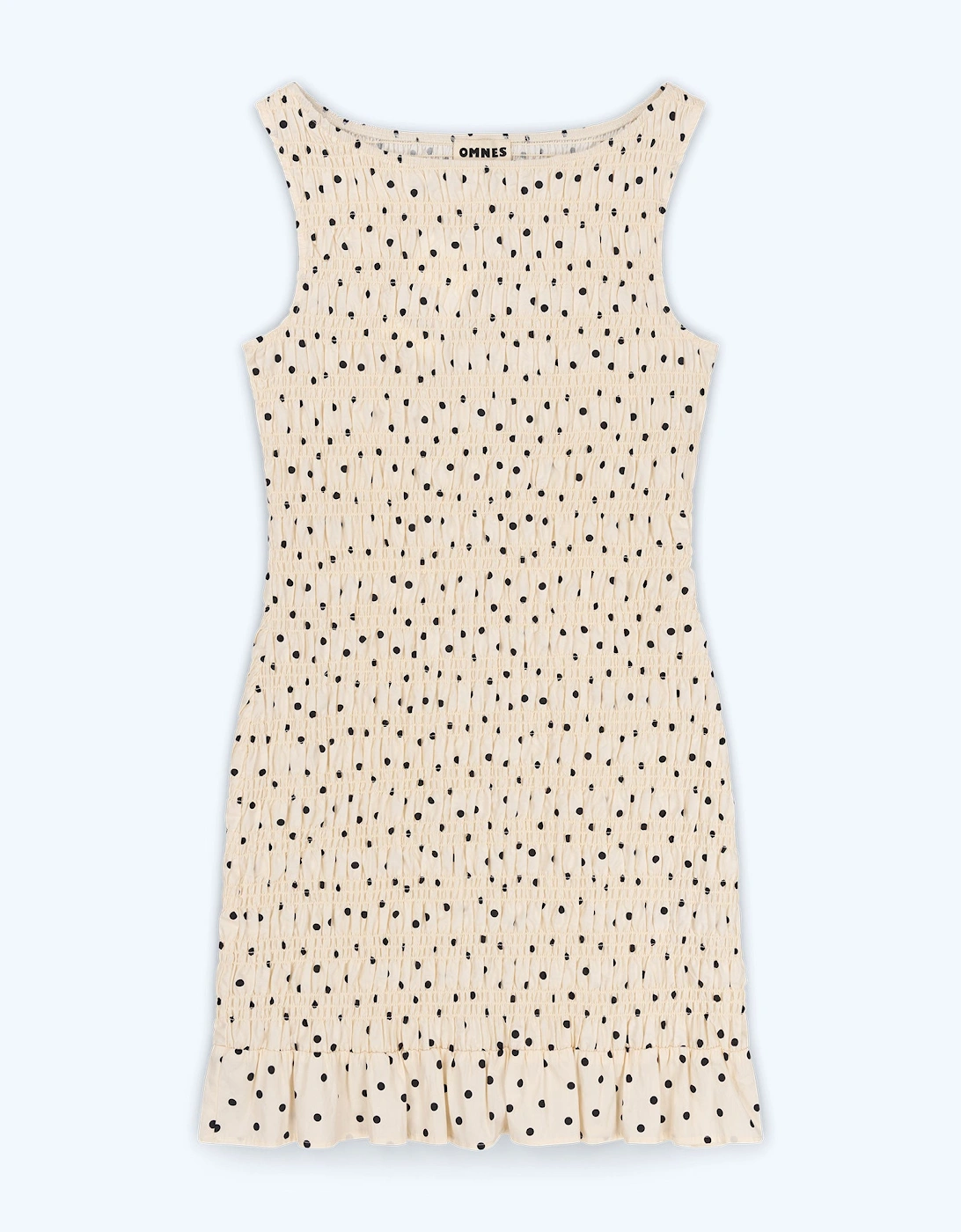 Luann Dress in White Polka Dot