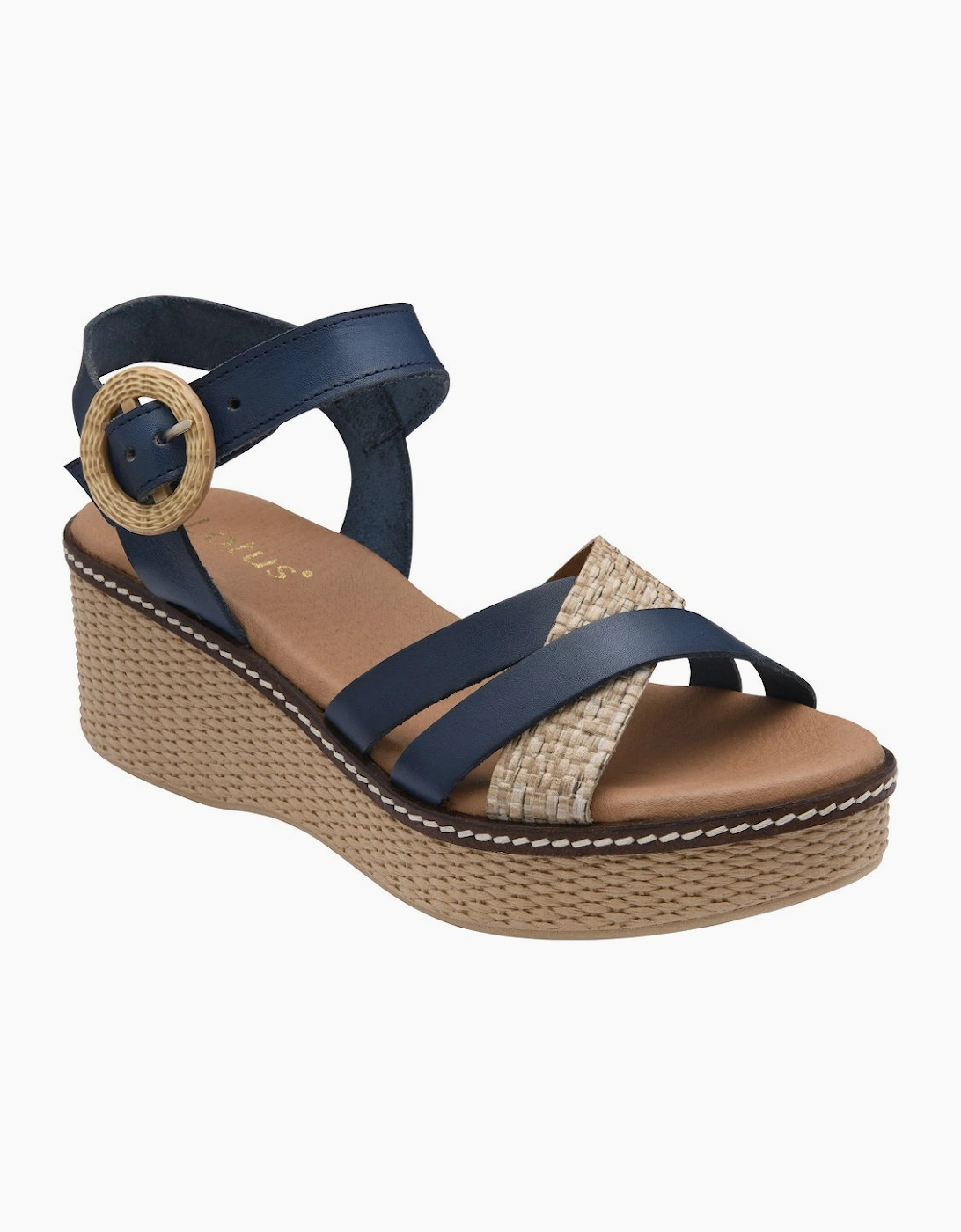 Lotus Women's Blue Amalia Wedge Sandals - Size 7