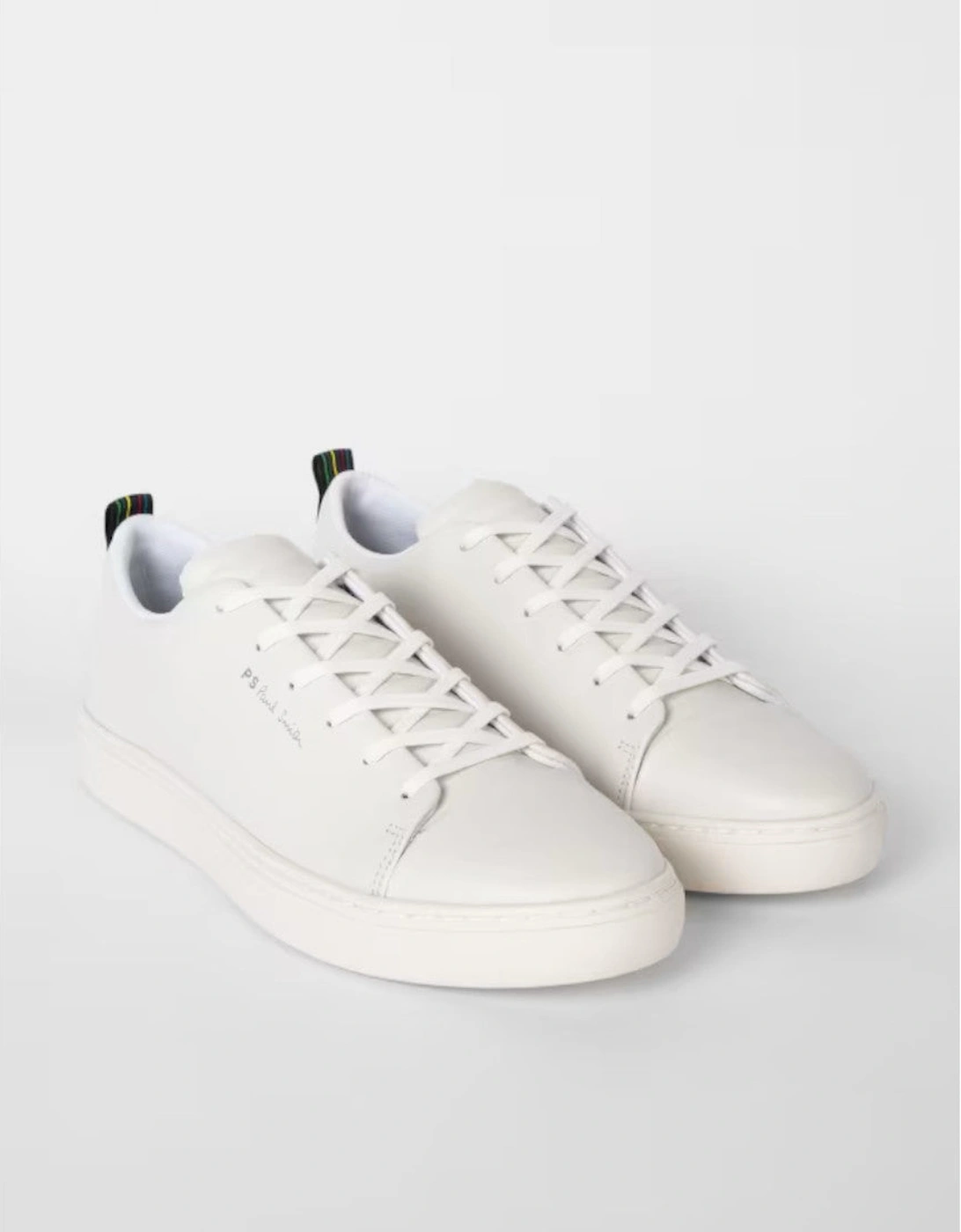 PS Paul Smith Lee White Tape Trainers 01 WHITE