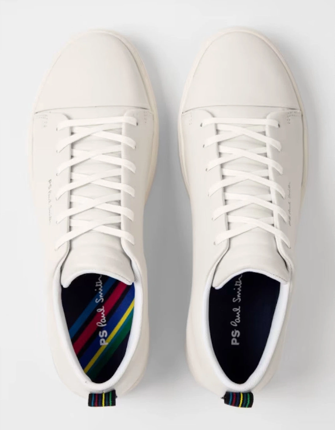 PS Paul Smith Lee White Tape Trainers 01 WHITE