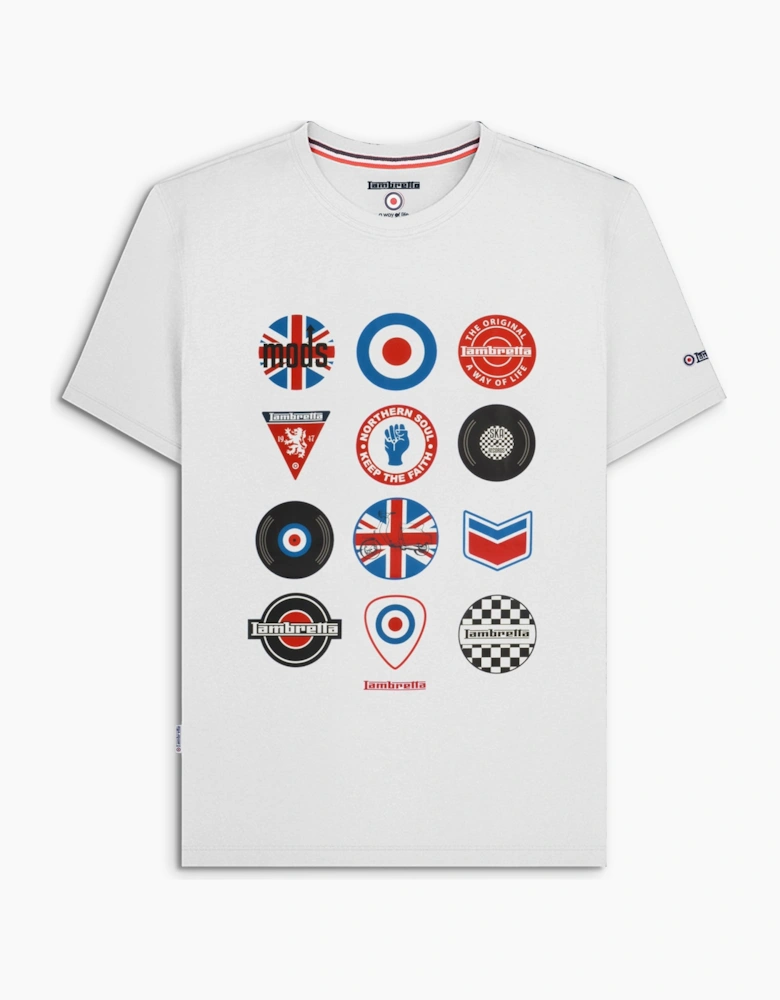 Lambretta Mens Badges Short Sleeve T-Shirt