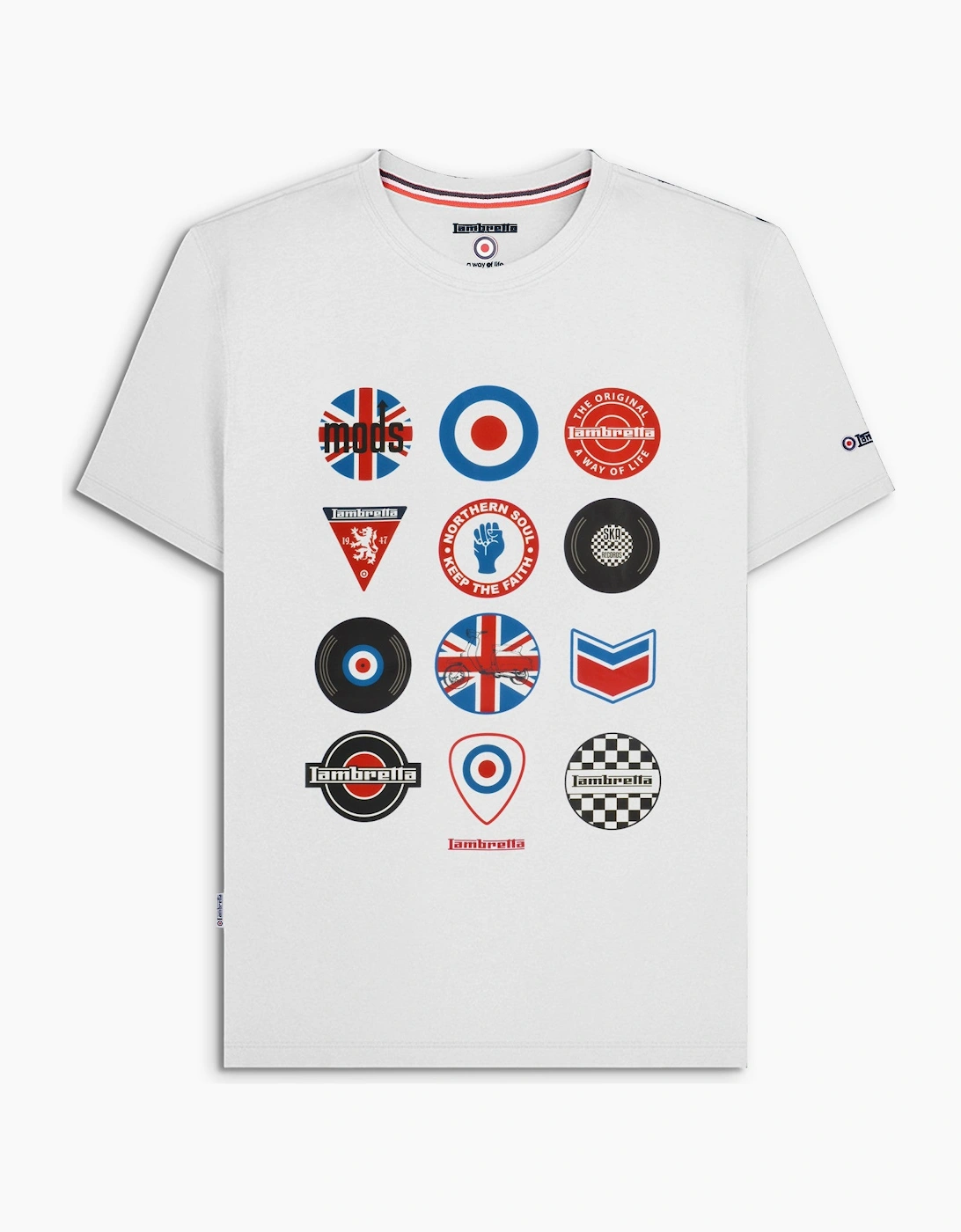 Lambretta Mens Badges Short Sleeve T-Shirt, 2 of 1