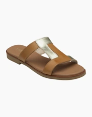 Tan/Gold Leather