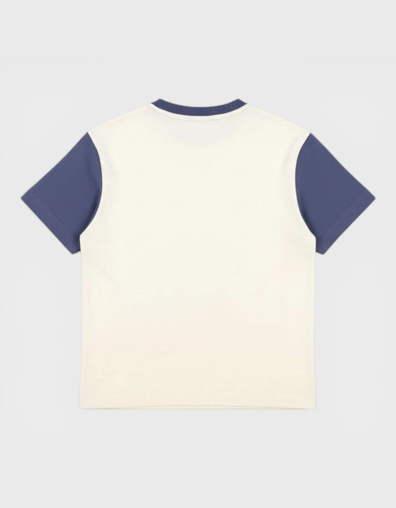 Kids Bookish Flower Logo Colour Block Basic Fit Tee