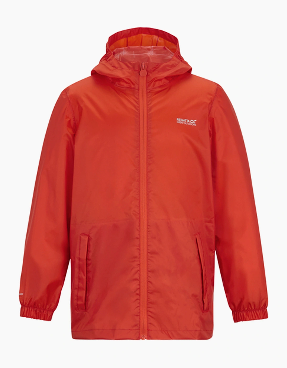 Regatta Boys Orange  Great Outdoors Childrens/ Pack It Jacket Iii Waterproof Packaway Black - Size 7 Years/8 Years Kids