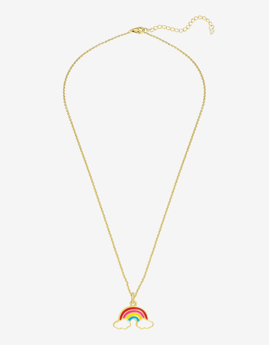 Secret Spoils Girls Multi Rainbow Necklace in Gold (40cm)