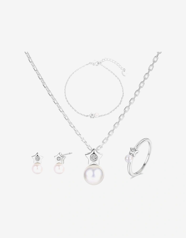 Secret Spoils Girls Star 5 Piece Jewellery Set in Silver (40cm)