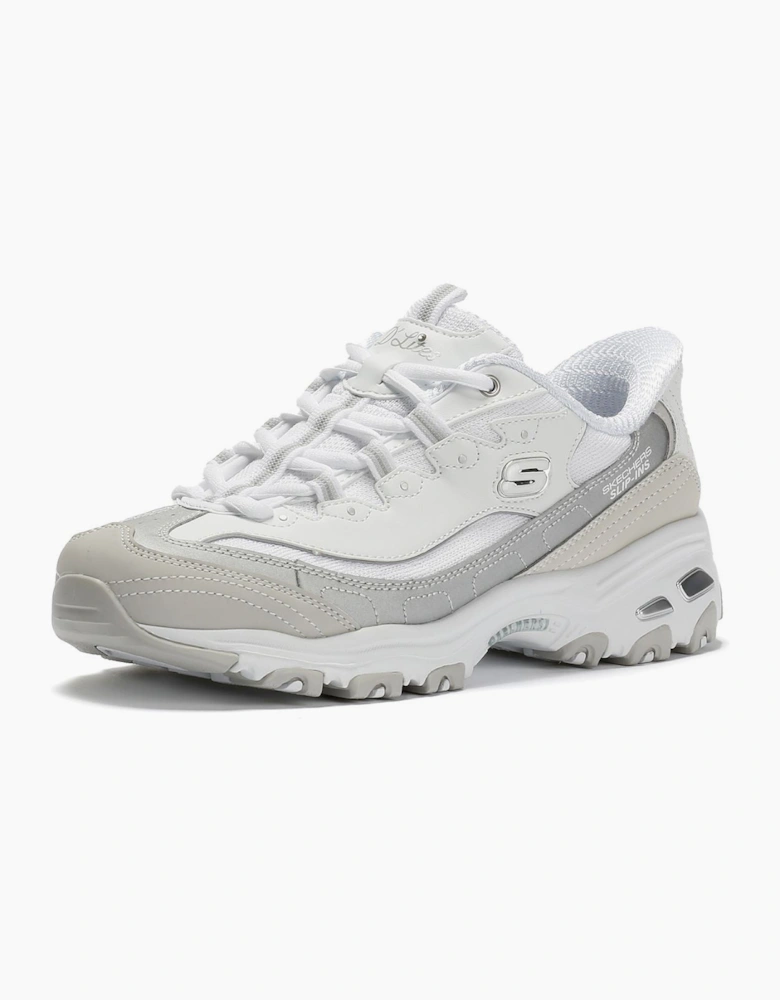 Skechers Slip-Ins D'Lites Smooth Women's Silver/White Trainers