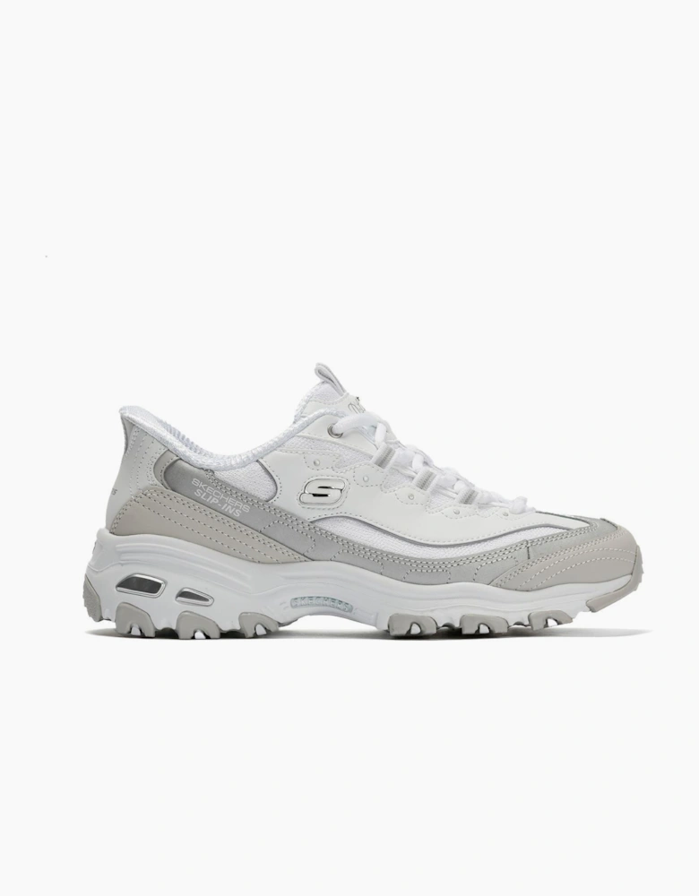 Skechers Slip-Ins D'Lites Smooth Women's Silver/White Trainers