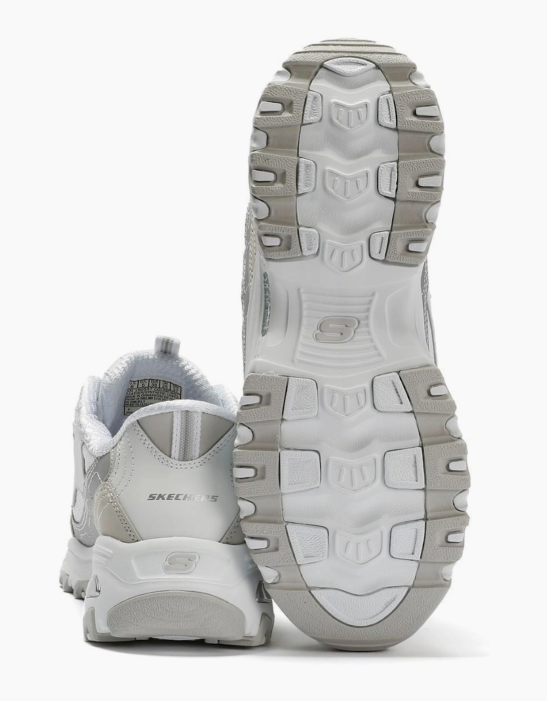 Skechers Slip-Ins D'Lites Smooth Women's Silver/White Trainers