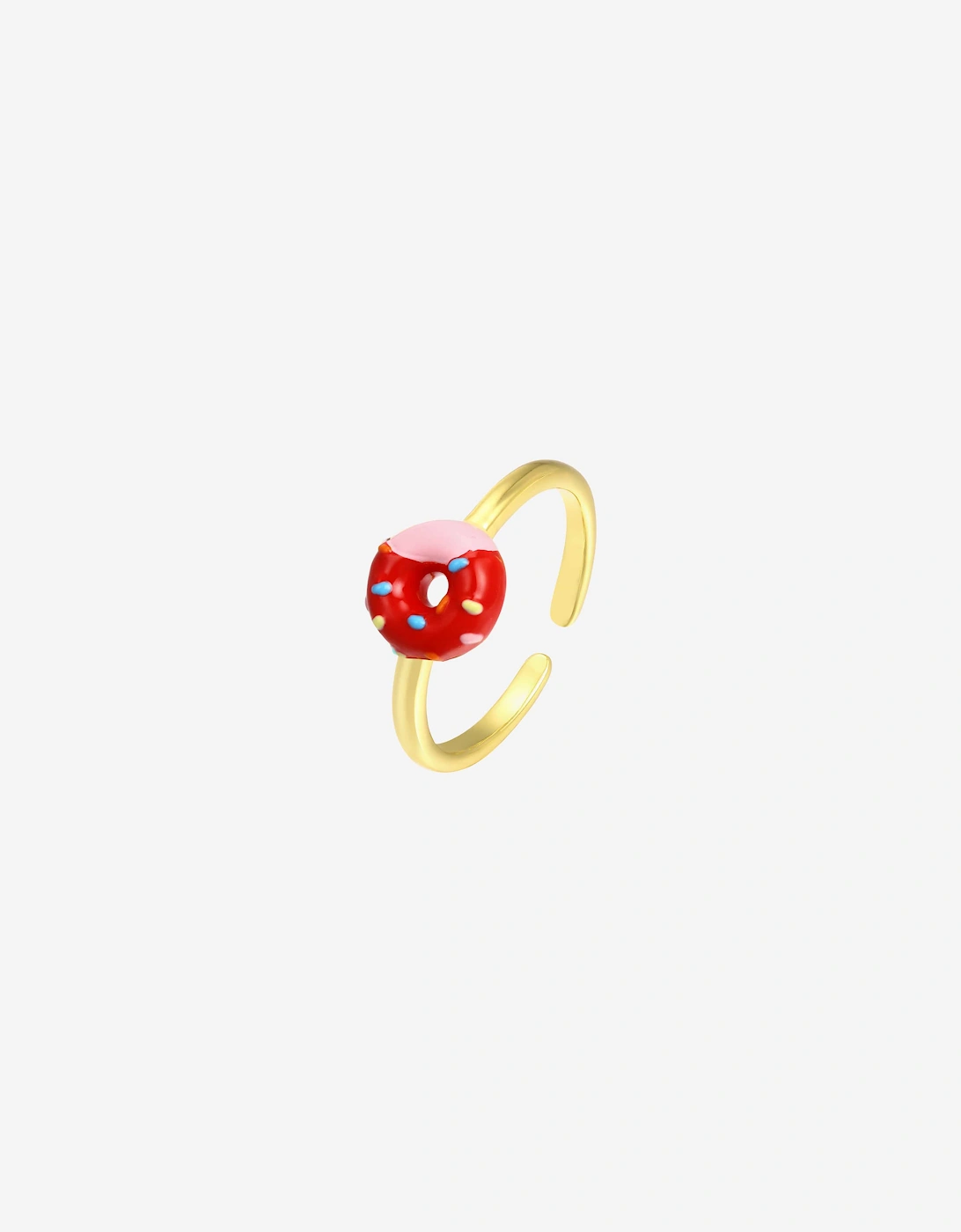 Secret Spoils Girls Red Doughnut Open Ring in Gold
