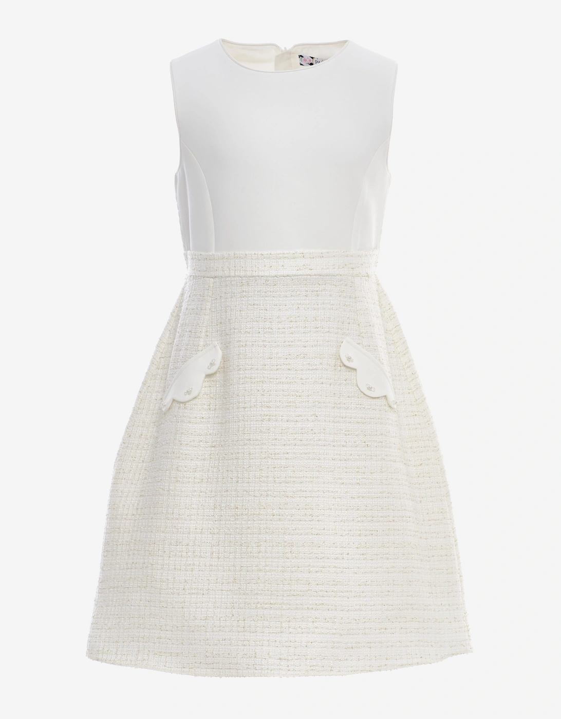 FLOREL Girls Jacket and Dress Set in Ivory