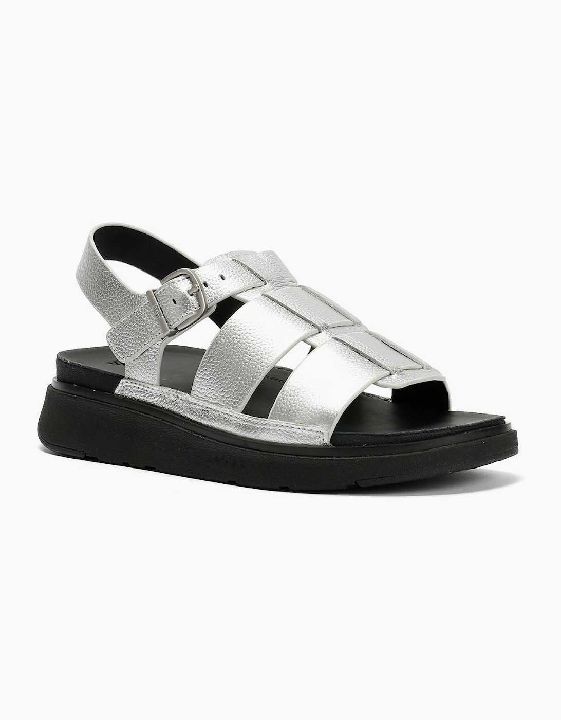FitFlop GEN-FF Fisherman Leather Women's Silver Sandals