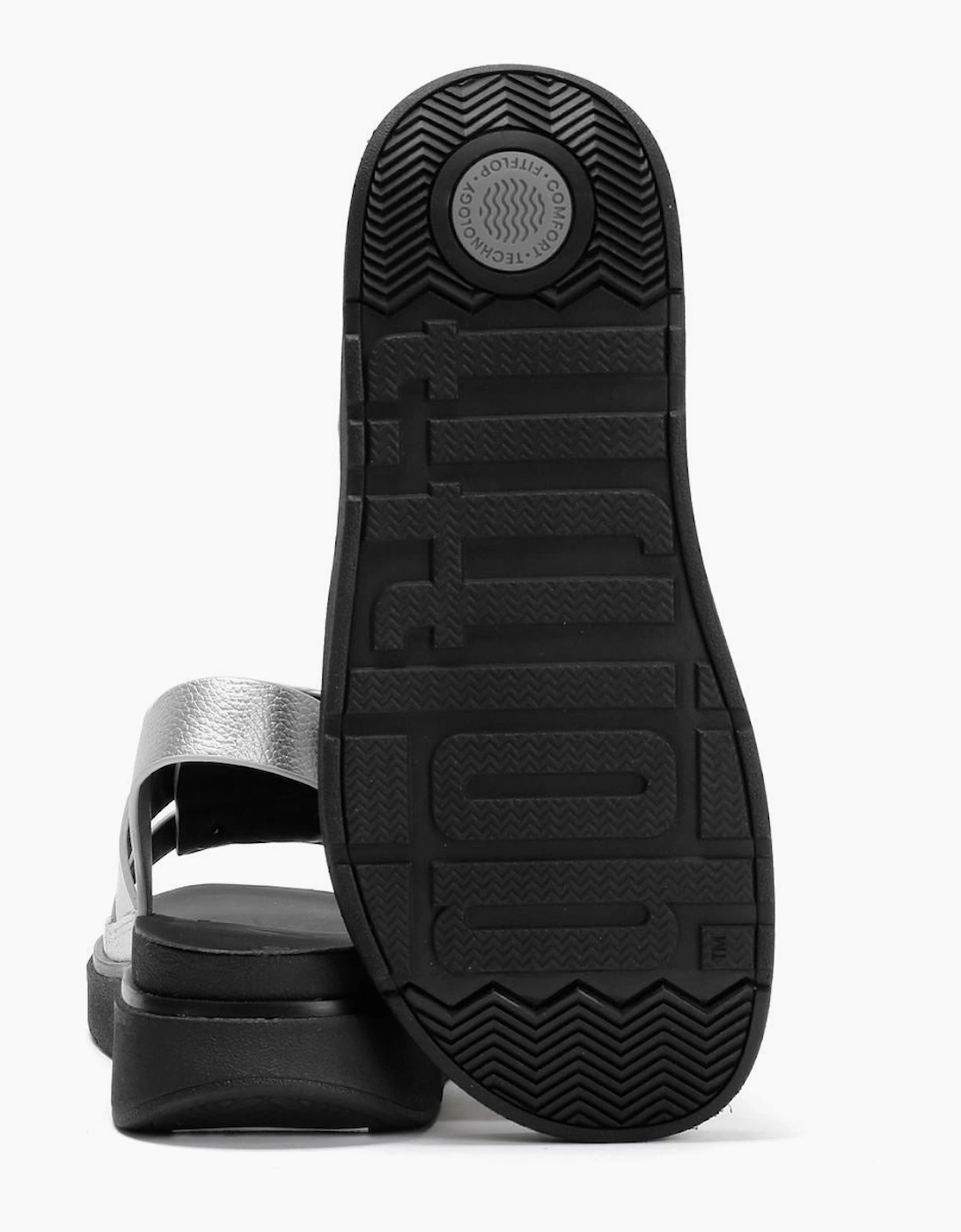 FitFlop GEN-FF Fisherman Leather Women's Silver Sandals