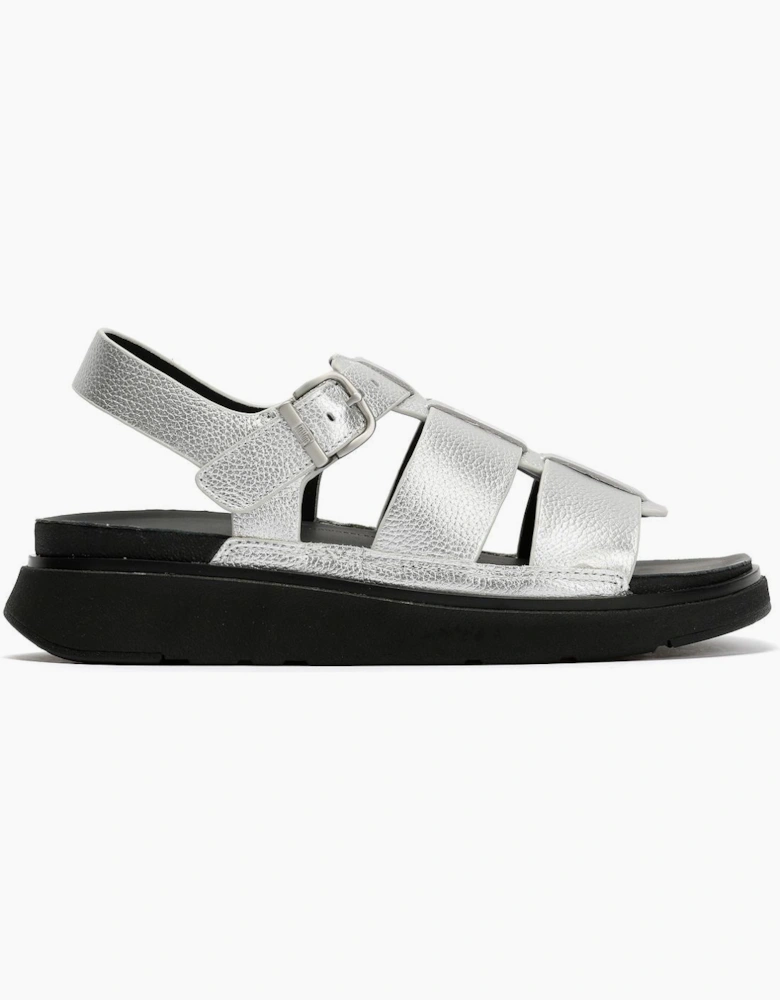 FitFlop GEN-FF Fisherman Leather Women's Silver Sandals
