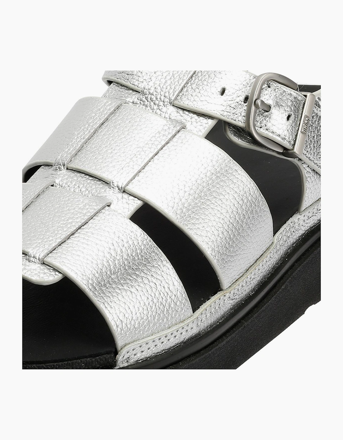 FitFlop GEN-FF Fisherman Leather Women's Silver Sandals