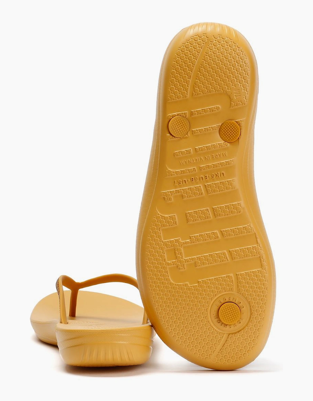 FitFlop Iqushion Sparkle Women's Turmeric Flip Flops
