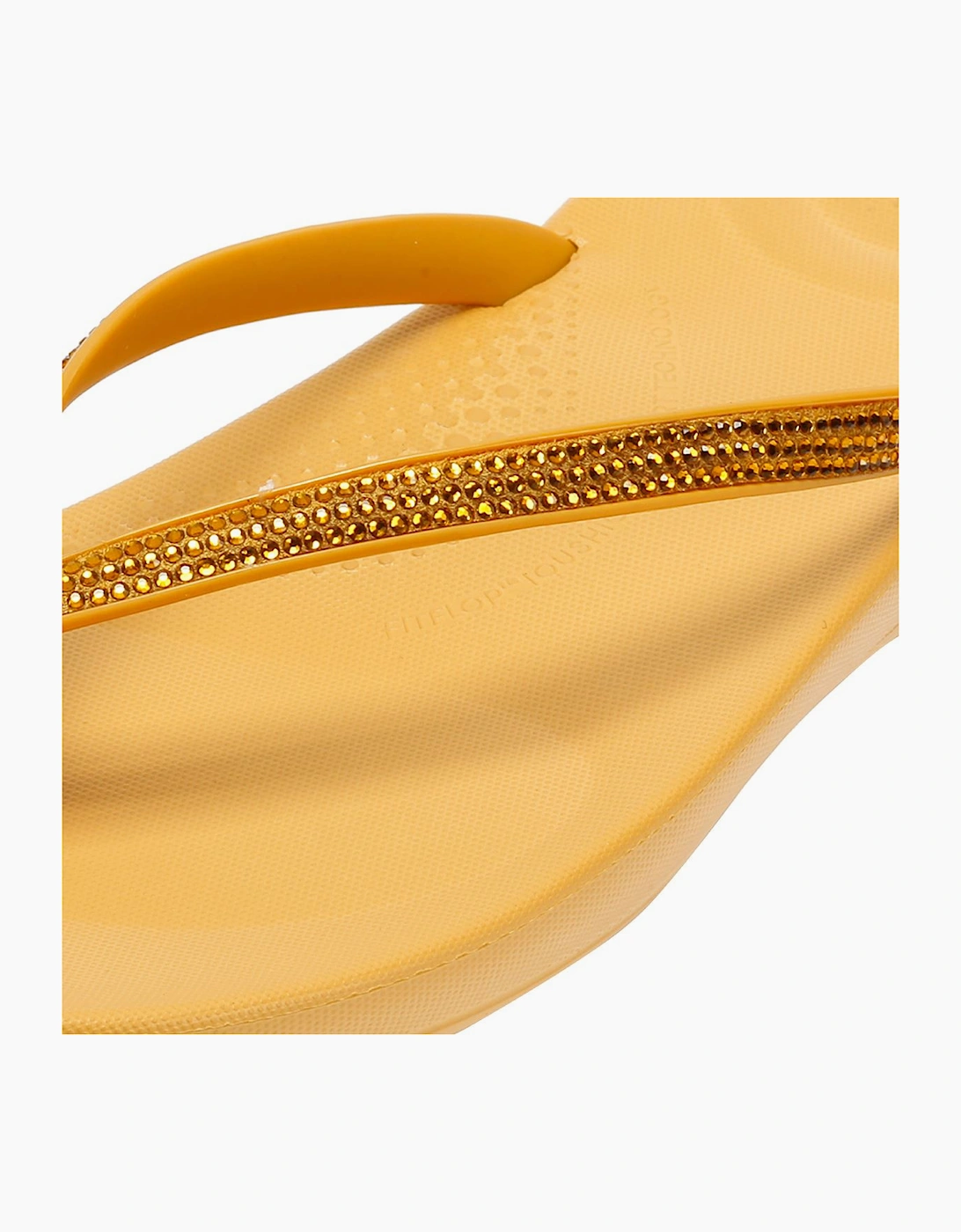 FitFlop Iqushion Sparkle Women's Turmeric Flip Flops