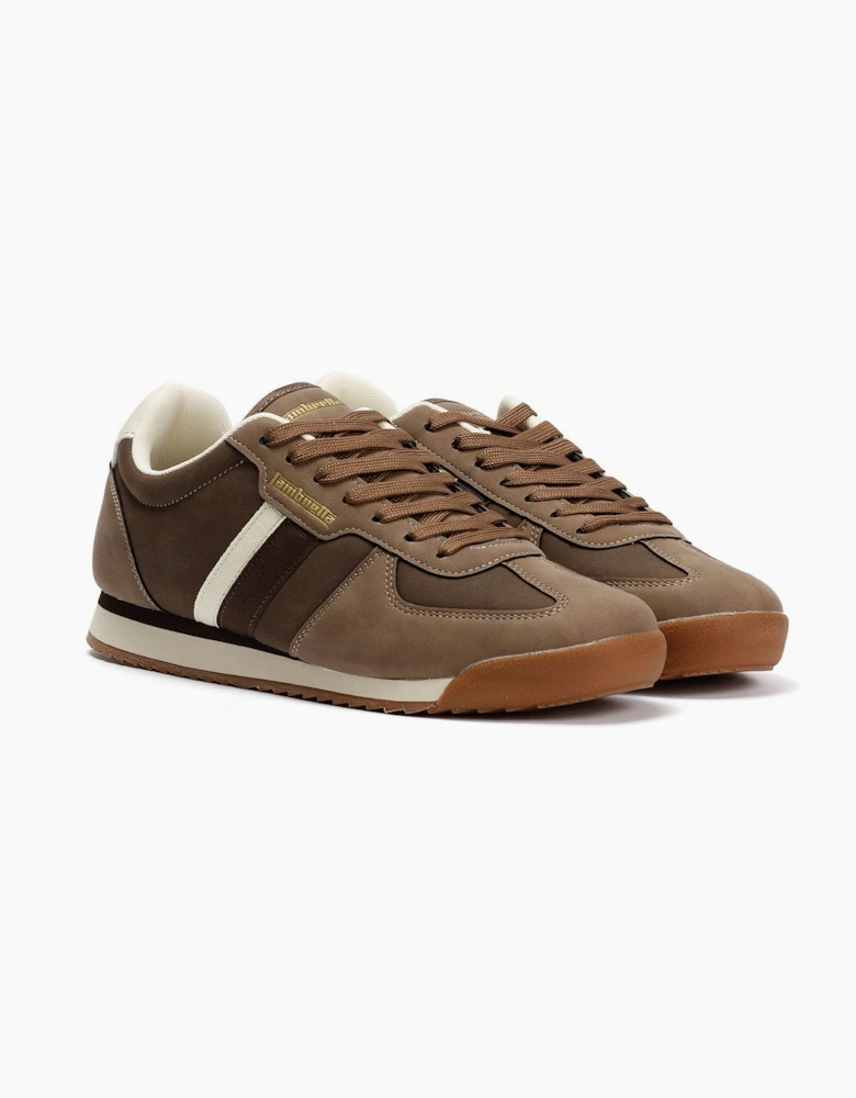 Lambretta Diego Men's Choc/Cream Trainers