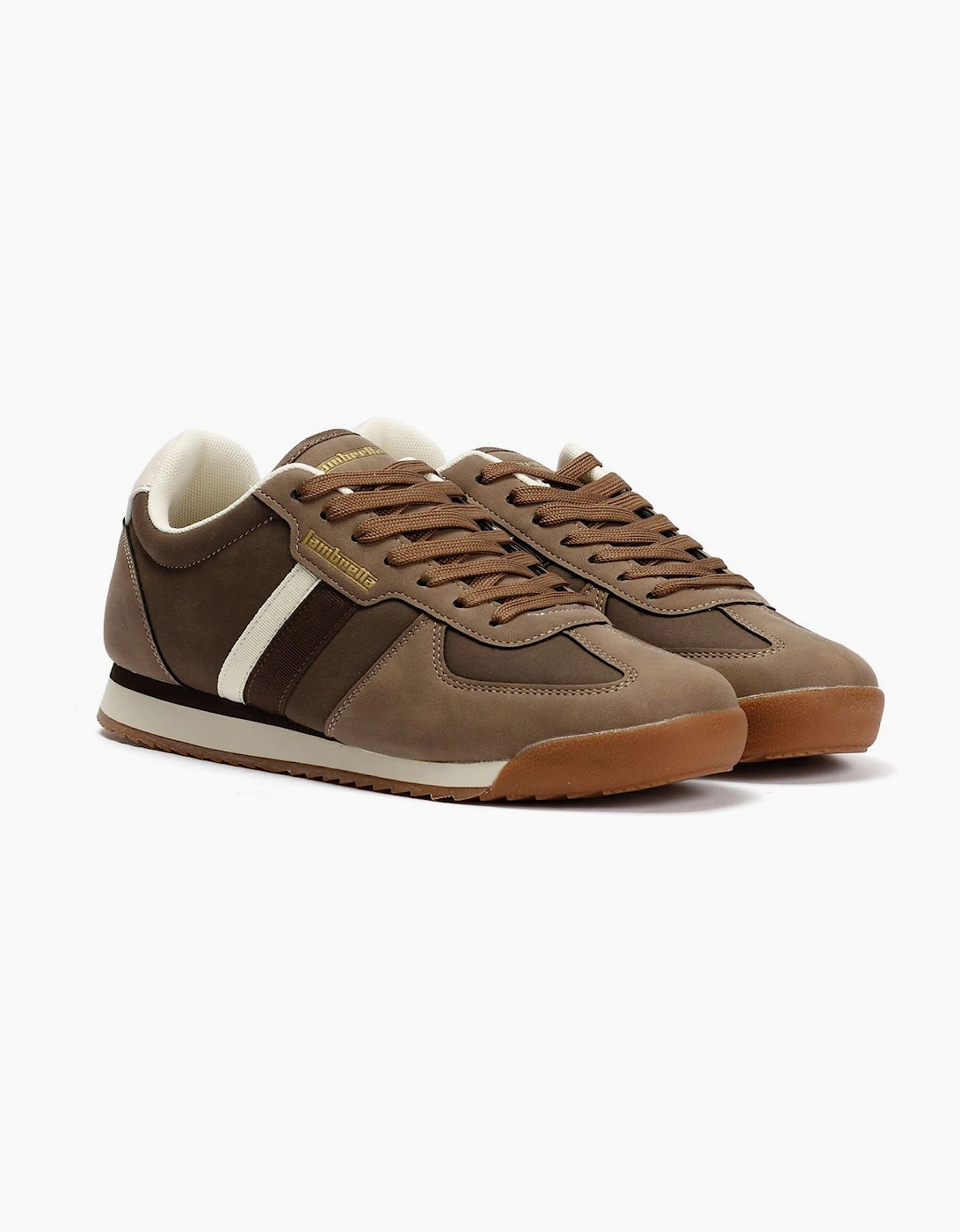 Lambretta Diego Men's Choc/Cream Trainers
