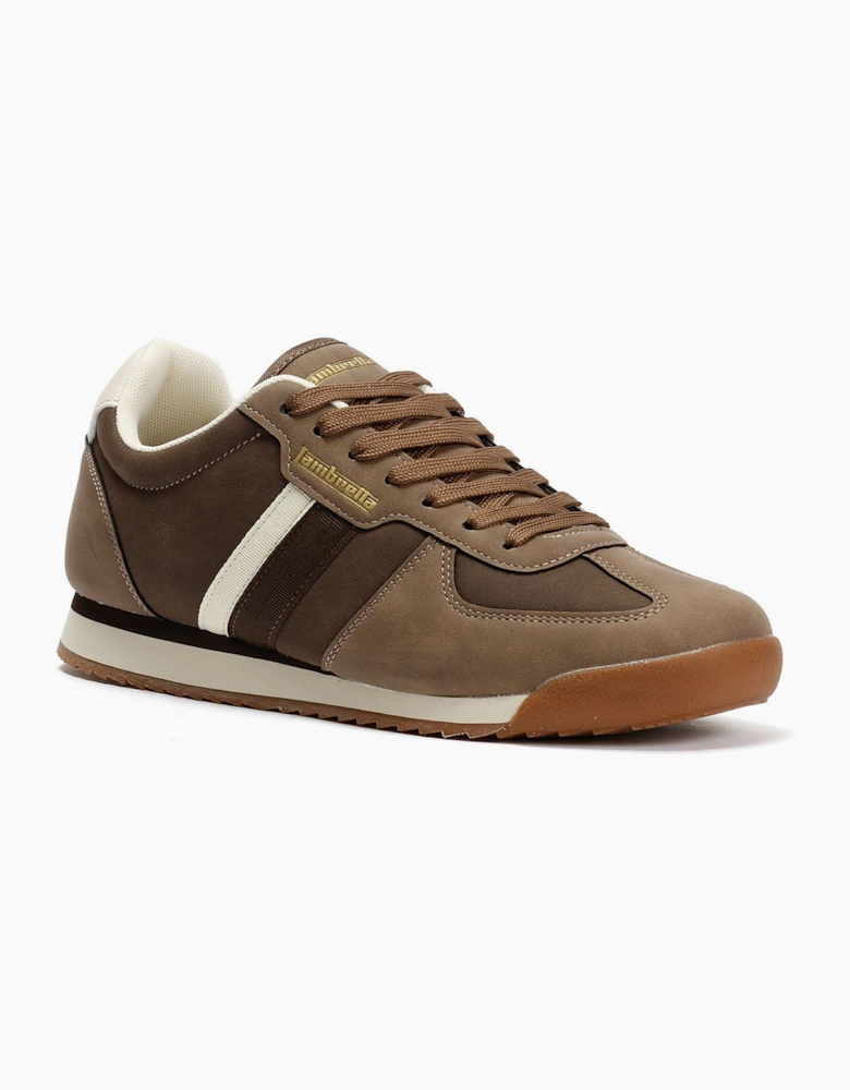Lambretta Diego Men's Choc/Cream Trainers