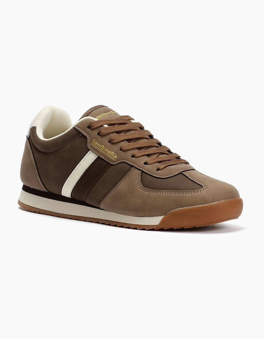 Lambretta Diego Men's Choc/Cream Trainers