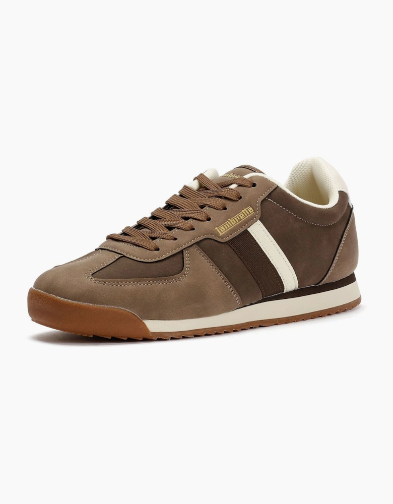Lambretta Diego Men's Choc/Cream Trainers