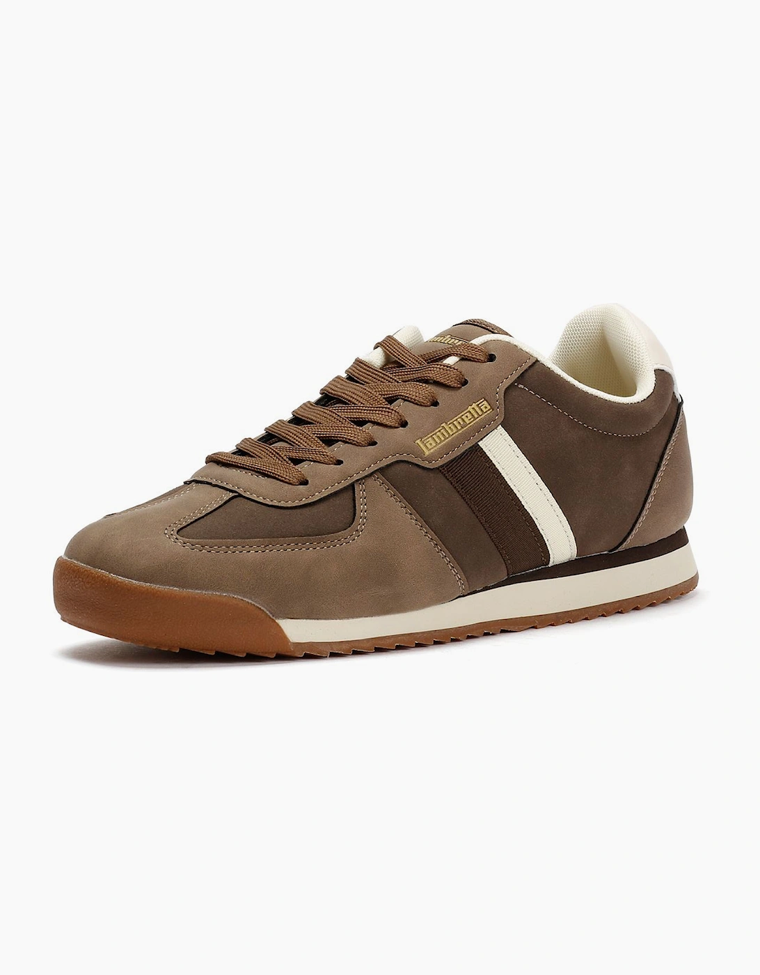 Lambretta Diego Men's Choc/Cream Trainers