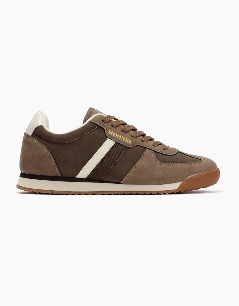 Lambretta Diego Men's Choc/Cream Trainers