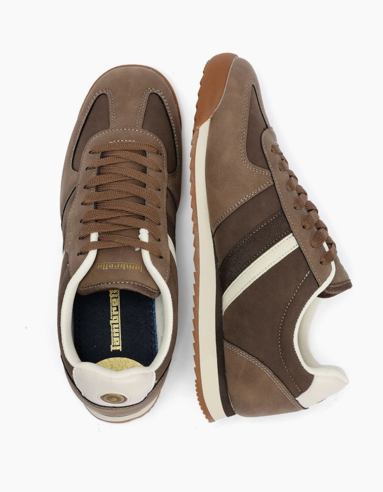 Lambretta Diego Men's Choc/Cream Trainers